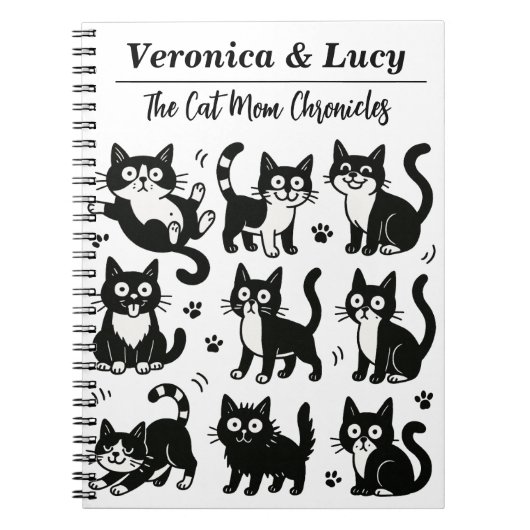 Benutzerdefiniertes Katzenmutter-Notizbuch – Lusti Notizblock (Vorderseite)