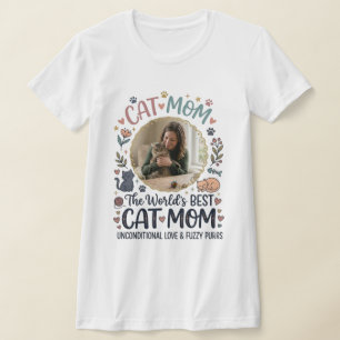 Benutzerdefiniertes Katzenmutter-T-Shirt mit Foto T-Shirt