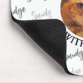 Benutzerdefiniertes Katzennamensmuster mit Foto we Mousepad (Ecke)