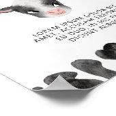 Benutzerdefiniertes Kennzeichen für Kuh-Party Poster (Ecke)