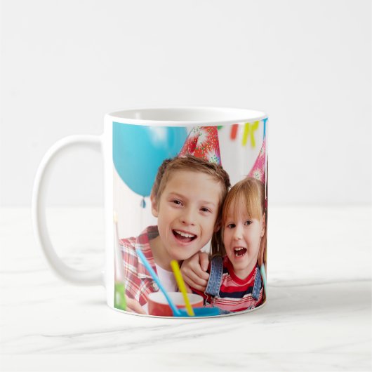 Benutzerdefiniertes Kids-Foto Erinnerungen beibeha Kaffeetasse (Links)