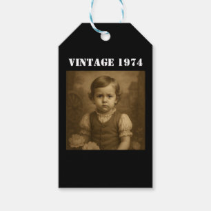 Benutzerdefiniertes Kinderfoto & Jahr Vintage Pers Geschenkanhänger