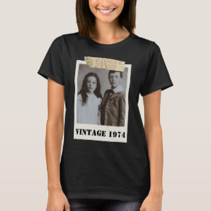 Benutzerdefiniertes Kinderfoto & Jahr Vintage Pers T-Shirt