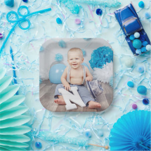 Benutzerdefiniertes Kindergeburtstag-Foto Pappteller