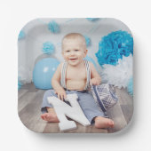 Benutzerdefiniertes Kindergeburtstag-Foto Pappteller (Vorderseite)