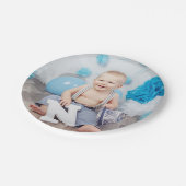 Benutzerdefiniertes Kindergeburtstag-Foto Pappteller (Schrägansicht)