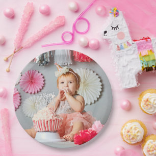 Benutzerdefiniertes Kindergeburtstag-Foto Pappteller