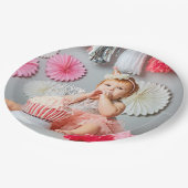 Benutzerdefiniertes Kindergeburtstag-Foto Pappteller (Schrägansicht)