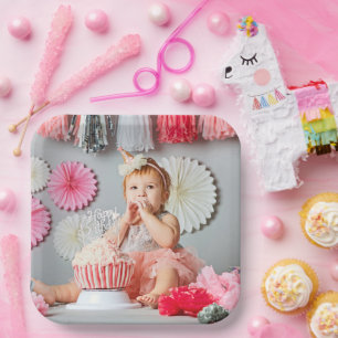 Benutzerdefiniertes Kindergeburtstag-Foto Pappteller