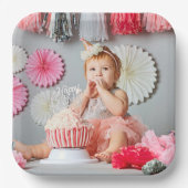 Benutzerdefiniertes Kindergeburtstag-Foto Pappteller (Vorderseite)