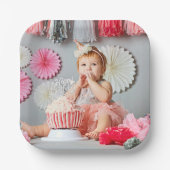 Benutzerdefiniertes Kindergeburtstag-Foto Pappteller (Vorderseite)