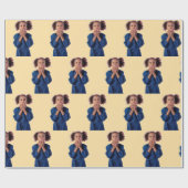 Benutzerdefiniertes Kindergeburtstag-Foto | Spaß P Geschenkpapier (Flach)