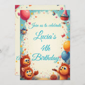 Benutzerdefiniertes Kindergeburtstag Party laden Einladung (Vorne/Hinten)