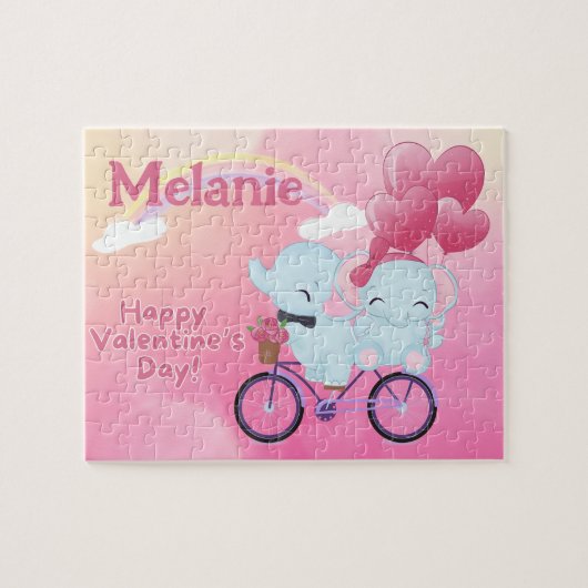 Benutzerdefiniertes Kindername Valentinstag Puzzle (Horizontal)