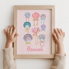 Benutzerdefiniertes Kinderzimmer Seashell Coquette Poster