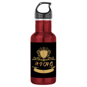 Benutzerdefiniertes KING Golden Shield Emblem Hydr Edelstahlflasche
