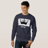Benutzerdefiniertes King Text Black Crown Image Ba Sweatshirt (Vorne ganz)