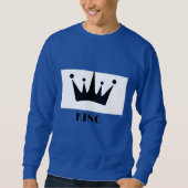 Benutzerdefiniertes King Text Black Crown Image Ro Sweatshirt (Vorderseite)