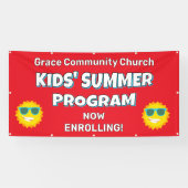 Benutzerdefiniertes Kirchensommerprogramm Sonnensc Banner (Horizontal)