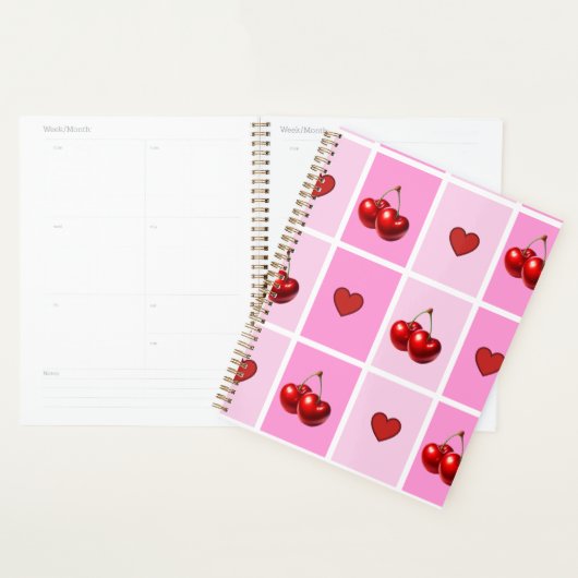 Benutzerdefiniertes Kirschherz Karomuster Planer (Anzeige)