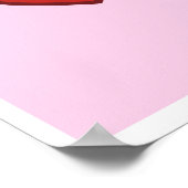 Benutzerdefiniertes Kirschherz Karomuster Poster (Ecke)