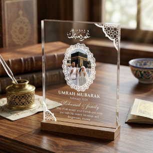 Benutzerdefiniertes klares Acryl-Umrah-Mubarak-Wil Acrylschild