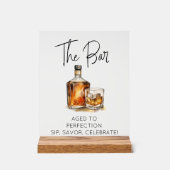 Benutzerdefiniertes klares Akryllisches Whiskey-Ba Acrylschild (Vorderseite)