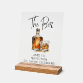 Benutzerdefiniertes klares Akryllisches Whiskey-Ba Acrylschild (Winkel)