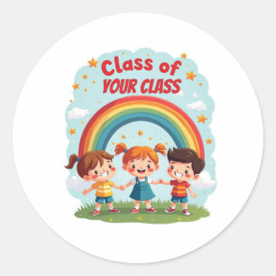 Benutzerdefiniertes Klassenraumdesign für Kinder Runder Aufkleber