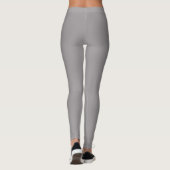 Benutzerdefiniertes Klassisches Heather-Grau mit S Leggings (Rückseite)