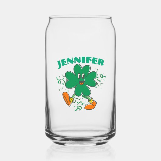 Benutzerdefiniertes Kleeblatt, Personalisierter Vo Dosenglas (Vorderseite)