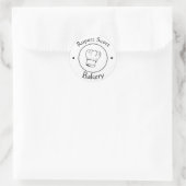 Benutzerdefiniertes Koch-Firmenlogo Runder Aufkleber (Tasche)