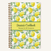 Benutzerdefiniertes Kochbuch mit Zitronen Notizblock (Vorderseite)