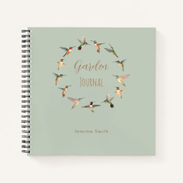 Benutzerdefiniertes Kolibris-Gartenjournal Notizblock
