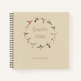 Benutzerdefiniertes Kolibris-Gartenjournal Notizblock