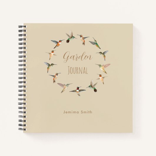 Benutzerdefiniertes Kolibris-Gartenjournal Notizblock (Vorderseite)