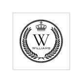 Benutzerdefiniertes Königskronensaum-Monogramm Gummistempel (Prägung)