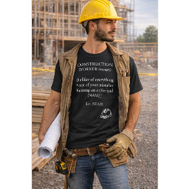 Benutzerdefiniertes Konstruktionsarbeiter-Definiti T-Shirt