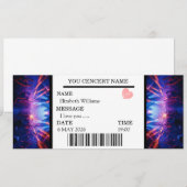 Benutzerdefiniertes Konzert-Ticket-Geschenk Mädche Einladung (Vorne/Hinten)