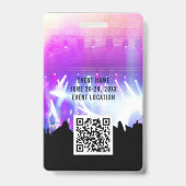 Benutzerdefiniertes Konzert VIP All Access Pass Ausweis (Rückseite)