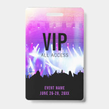 Benutzerdefiniertes Konzert VIP All Access Pass