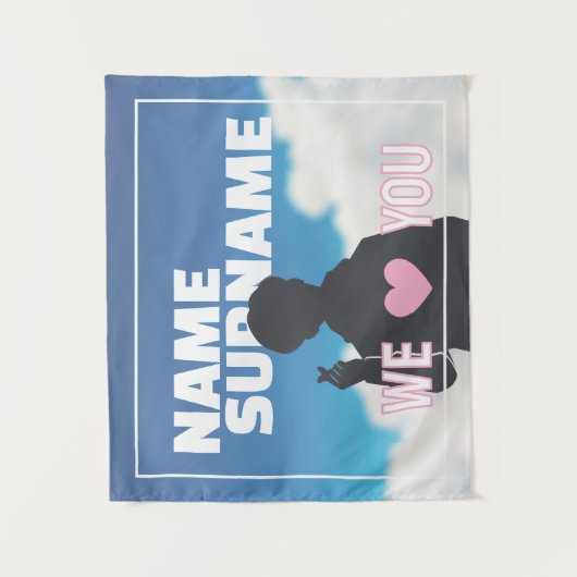 Benutzerdefiniertes Kpop-Idol-Support-Banner Ihr F Wandteppich (Vorderseite)
