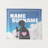Benutzerdefiniertes Kpop-Idol-Support-Banner Ihr F Wandteppich (Vorderseite (Horizontal))