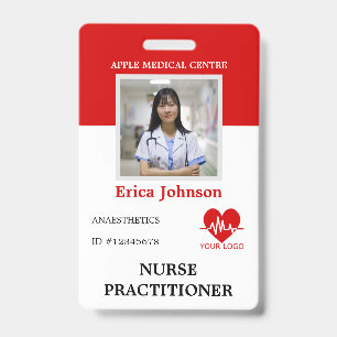 benutzerdefiniertes Krankenhaus-Mitarbeiter-Logo & Ausweis