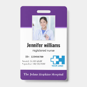 Benutzerdefiniertes Krankenhausmitarbeiter-Logo & Ausweis
