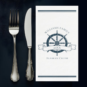 Benutzerdefiniertes Kreuzfahrtschiff Marineblaues  Serviette