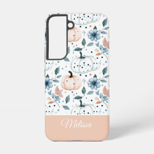 Benutzerdefiniertes Kürbis- und Blumenmuster Samsung Galaxy Hülle