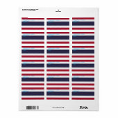 Benutzerdefiniertes Label mit der Flagge Thailands Adressaufkleber (Vorne)
