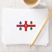 Benutzerdefiniertes Label mit Flagge von Montreal, Adressaufkleber (Insitu)