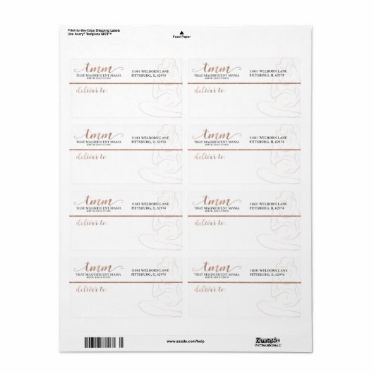 Benutzerdefiniertes Label | Nicht bearbeitbare Vor (Vorne)